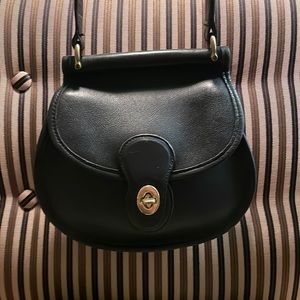 Vintage Coach Post Pouch 9906 black with brass